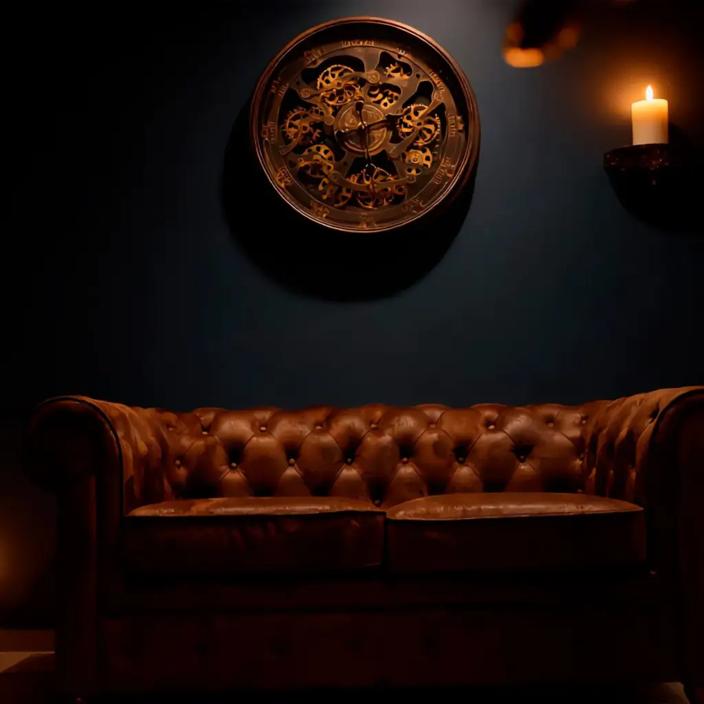 Sala de entrada con decoración zen para recibir a los clientes.